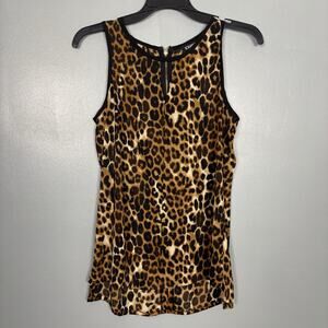 EXPRESS Women’s Leopard Tank Top Blouse Shirt Party Fun Sleeveless XS Animal